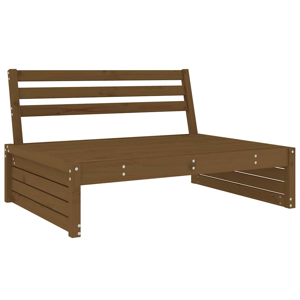 vidaXL Canapé central marron miel 120x80 cm bois de pin massif