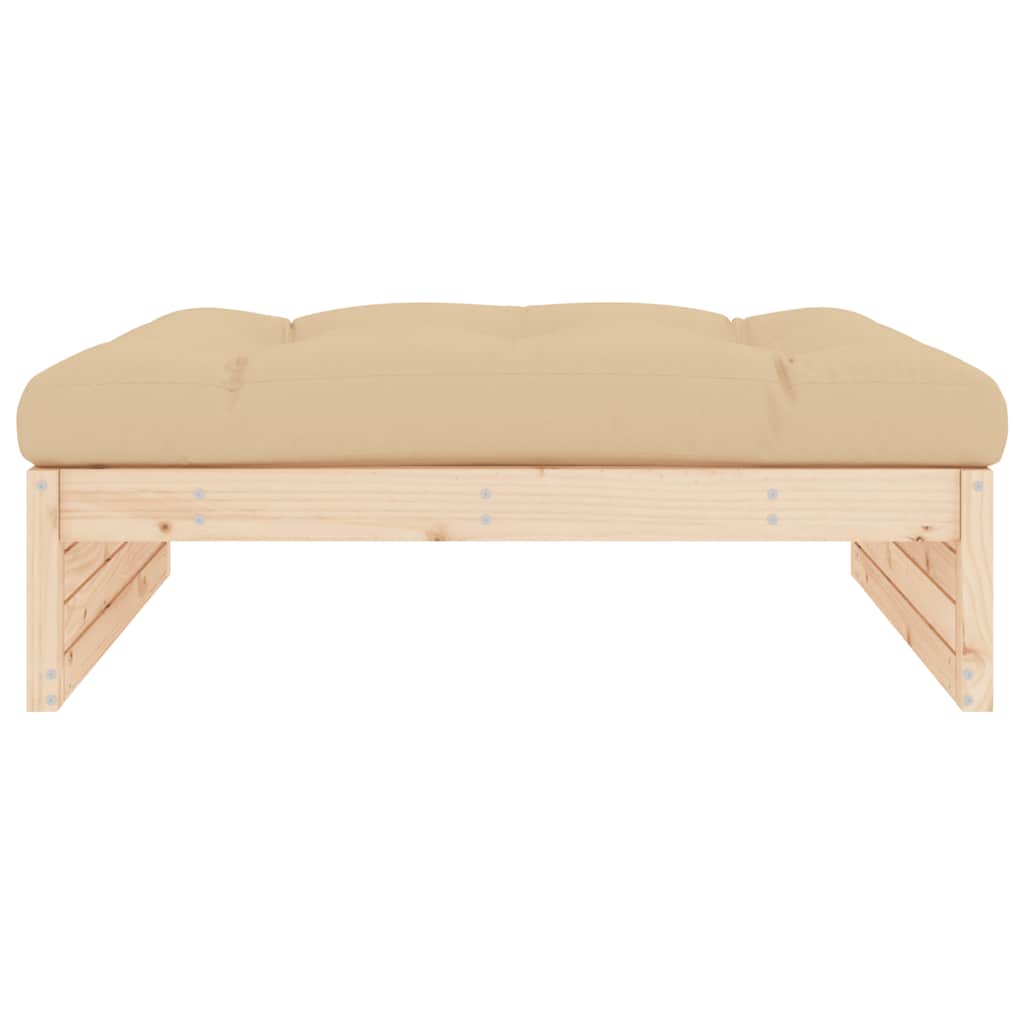 vidaXL Tabouret de jardin 120x80 cm Bois de pin massif
