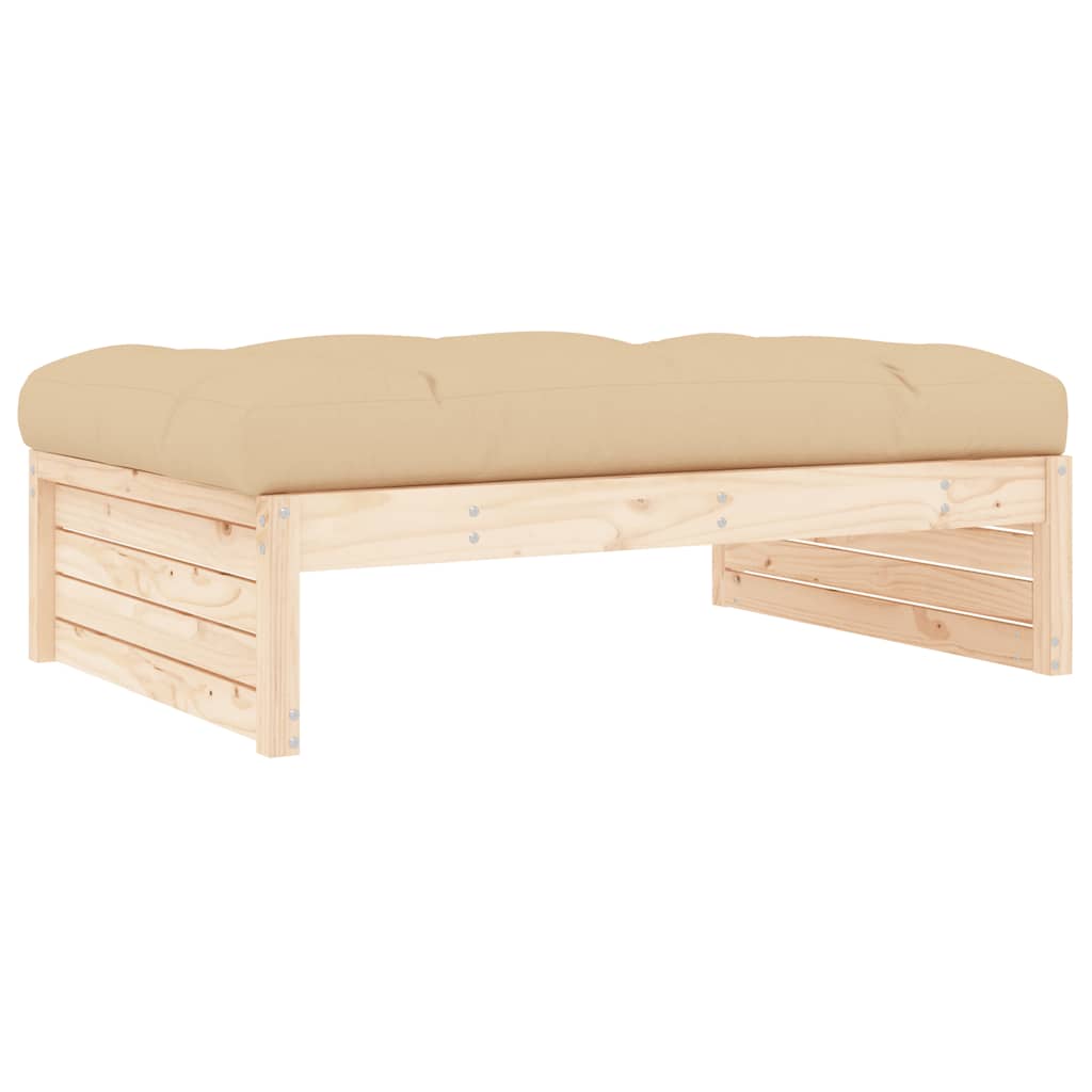 vidaXL Tabouret de jardin 120x80 cm Bois de pin massif