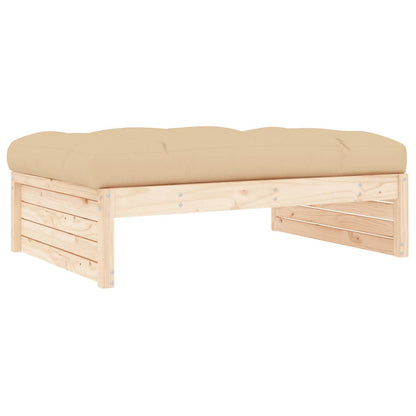 vidaXL Tabouret de jardin 120x80 cm Bois de pin massif
