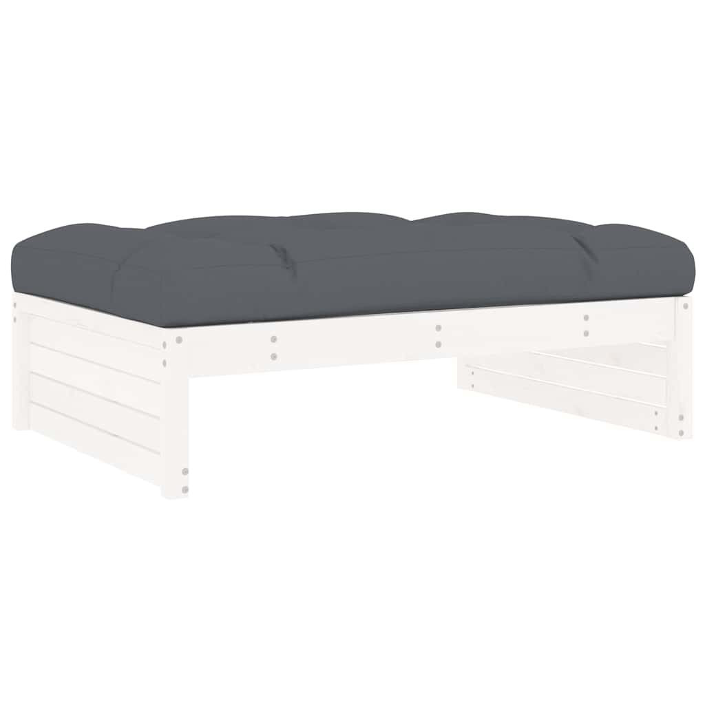 vidaXL Banc de jardin blanc 120x80 cm en bois de pin massif