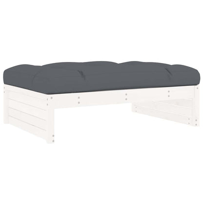 vidaXL Banc de jardin blanc 120x80 cm en bois de pin massif