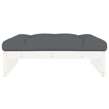 vidaXL Banc de jardin blanc 120x80 cm en bois de pin massif