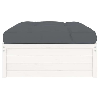 vidaXL Banc de jardin blanc 120x80 cm en bois de pin massif