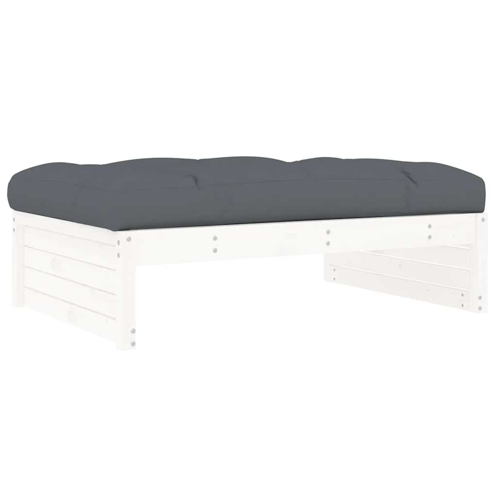 vidaXL Banc de jardin blanc 120x80 cm en bois de pin massif