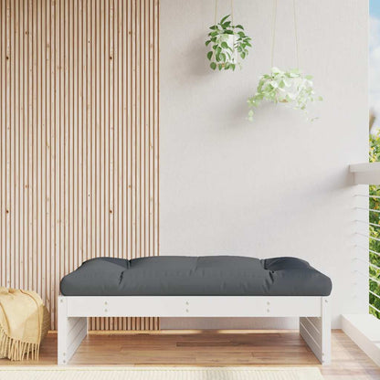 vidaXL Banc de jardin blanc 120x80 cm en bois de pin massif