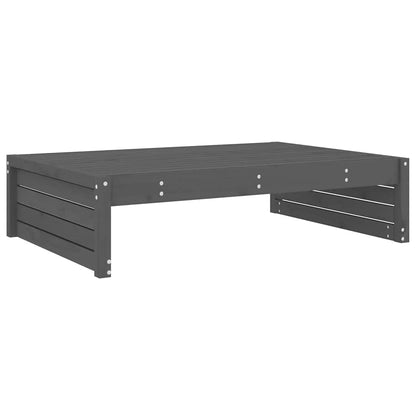 vidaXL Tabouret de jardin gris 120x80 cm Bois de pin massif