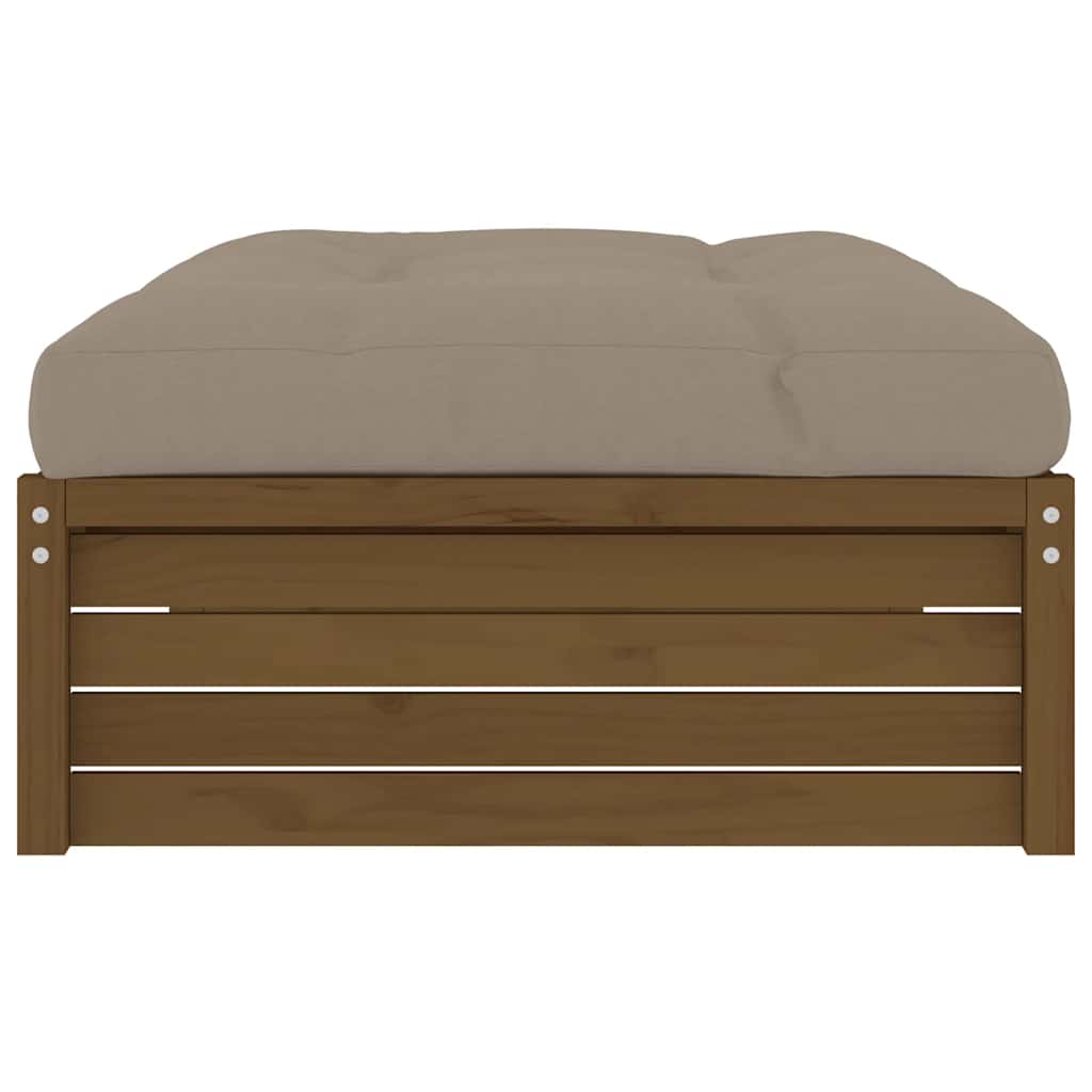 vidaXL Tabouret de jardin Marron miel 120x80 cm Bois de pin massif