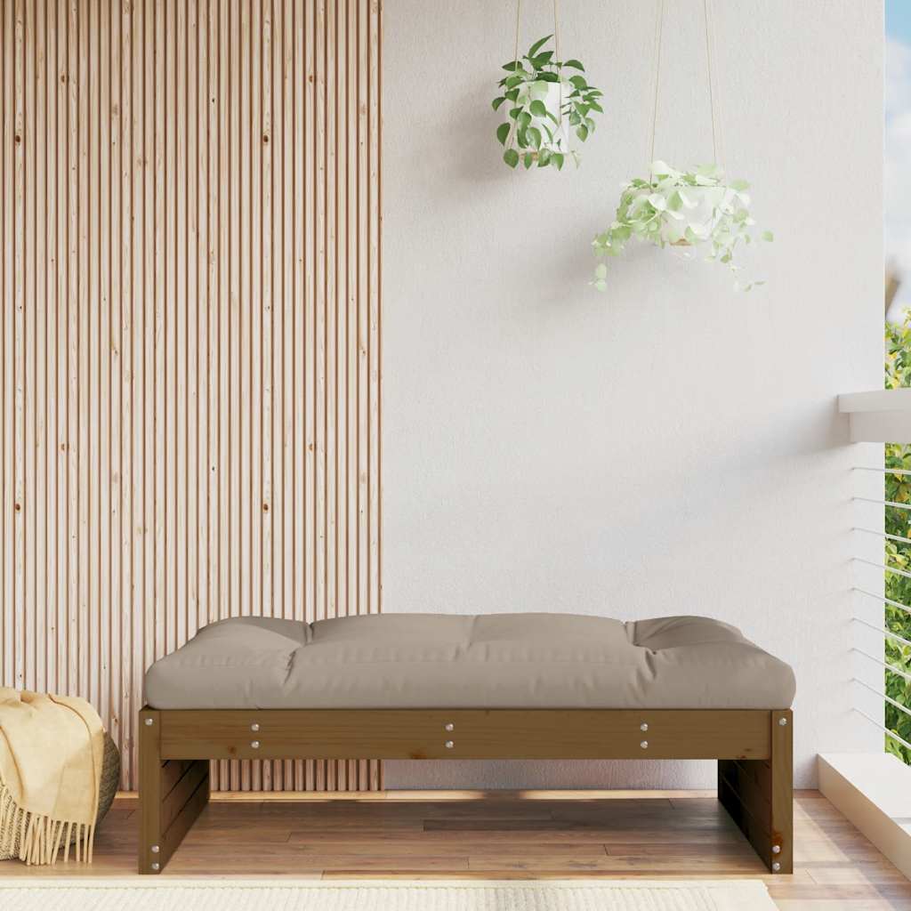 vidaXL Tabouret de jardin Marron miel 120x80 cm Bois de pin massif