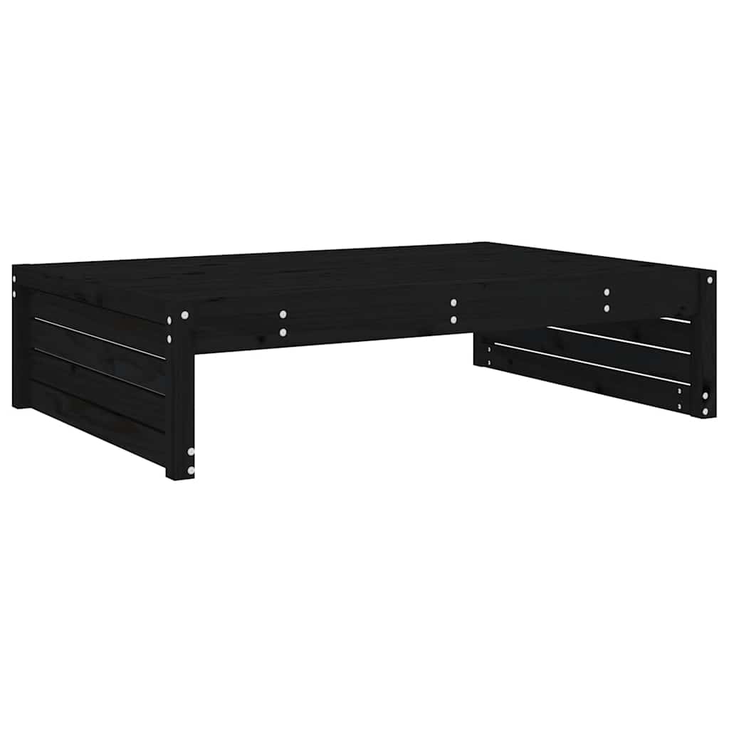 vidaXL Tabouret de jardin Noir 120x80 cm Bois de pin massif