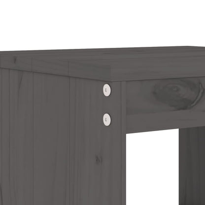 vidaXL 5-tlg. Garten-Essgruppe Grau Massivholz Kiefer