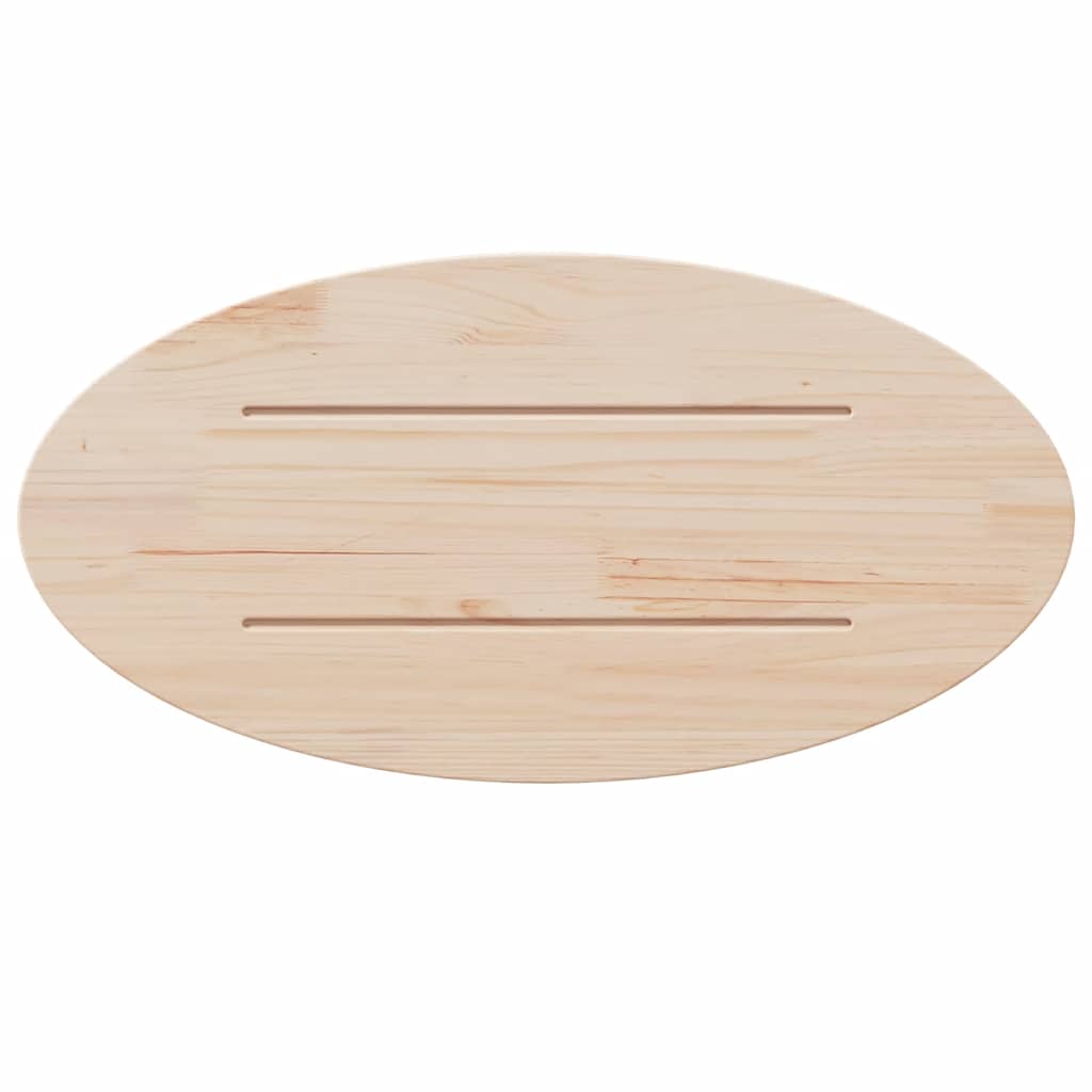 vidaXL Plateau de table 60x30x2,5 cm en pin massif Ovale