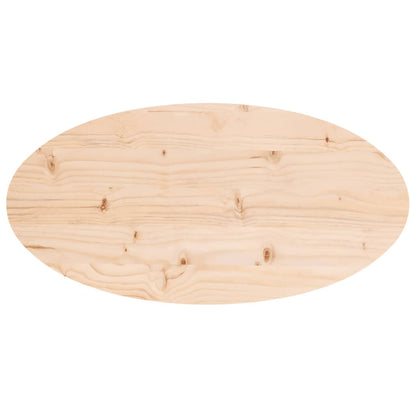 vidaXL Plateau de table 70x35x2,5 cm bois de pin massif Ovale