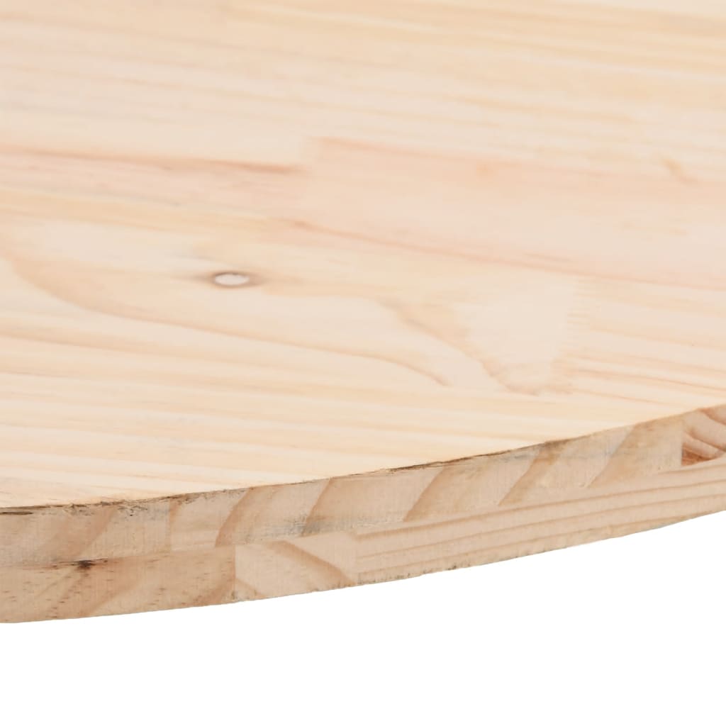 vidaXL Plateau de table 70x35x2,5 cm bois de pin massif Ovale