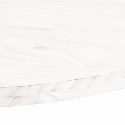 vidaXL Plateau de table Blanc 70x35x2,5 cm Bois de pin massif Ovale