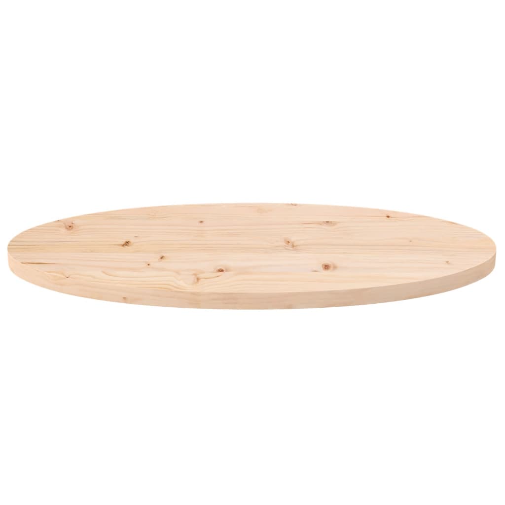 vidaXL Dessus de table 80x40x2,5 cm Bois de pin massif Ovale