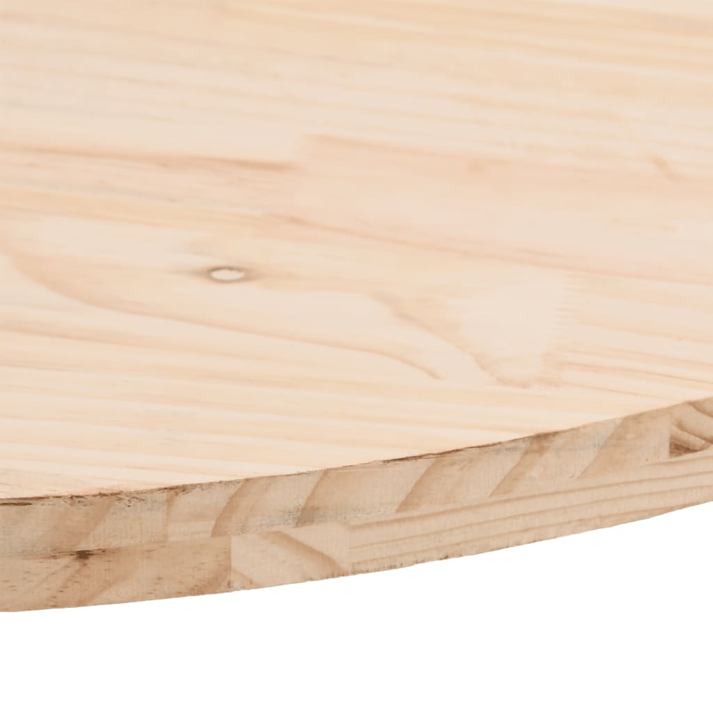vidaXL Dessus de table 80x40x2,5 cm Bois de pin massif Ovale
