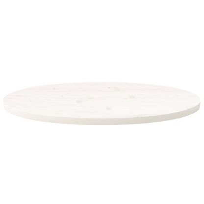 vidaXL Plateau de table Blanc 80x40x2,5 cm Pin Massif Ovale