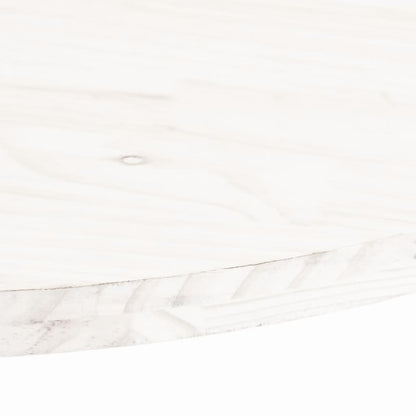 vidaXL Plateau de table Blanc 80x40x2,5 cm Pin Massif Ovale