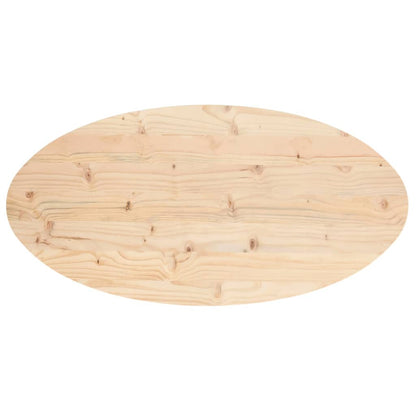 vidaXL Plateau de table 90x45x2,5 cm bois de pin massif ovale