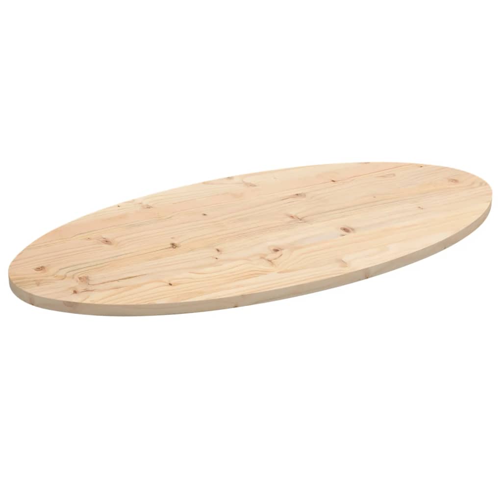 vidaXL Tischplatte 110x55x2,5 cm Massivholz Kiefer Oval