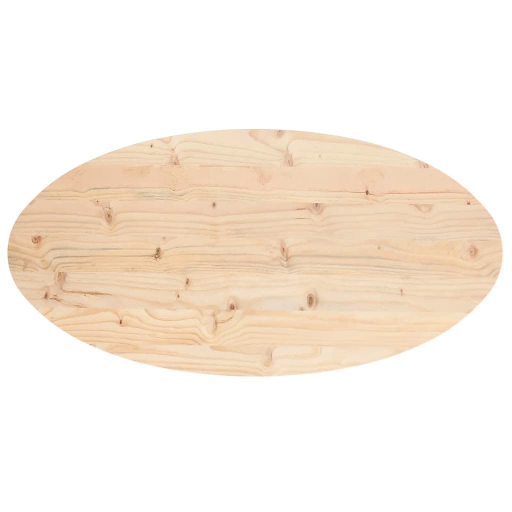 vidaXL Tischplatte 110x55x2,5 cm Massivholz Kiefer Oval