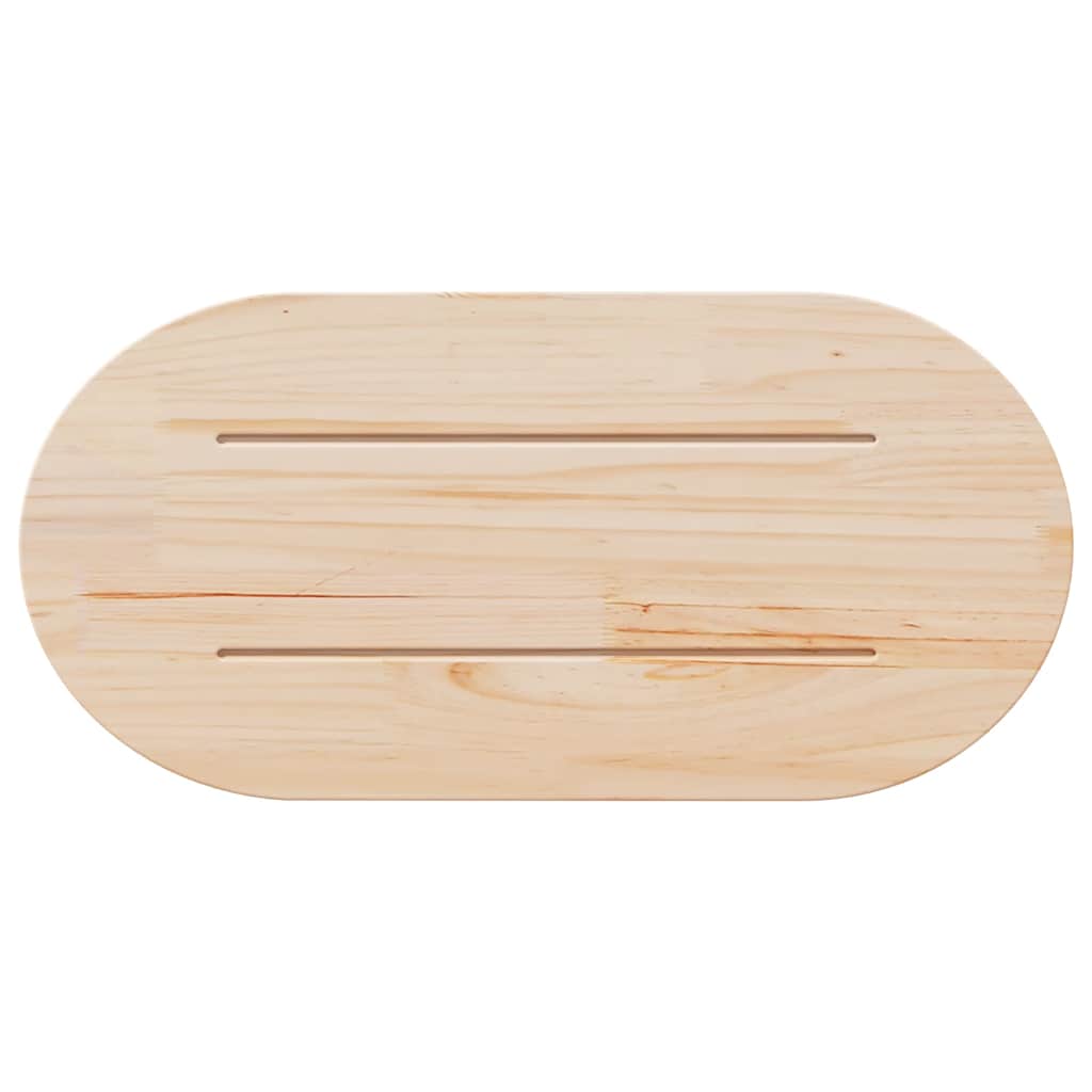 vidaXL Plateau de table 60x30x2,5 cm en pin massif Ovale