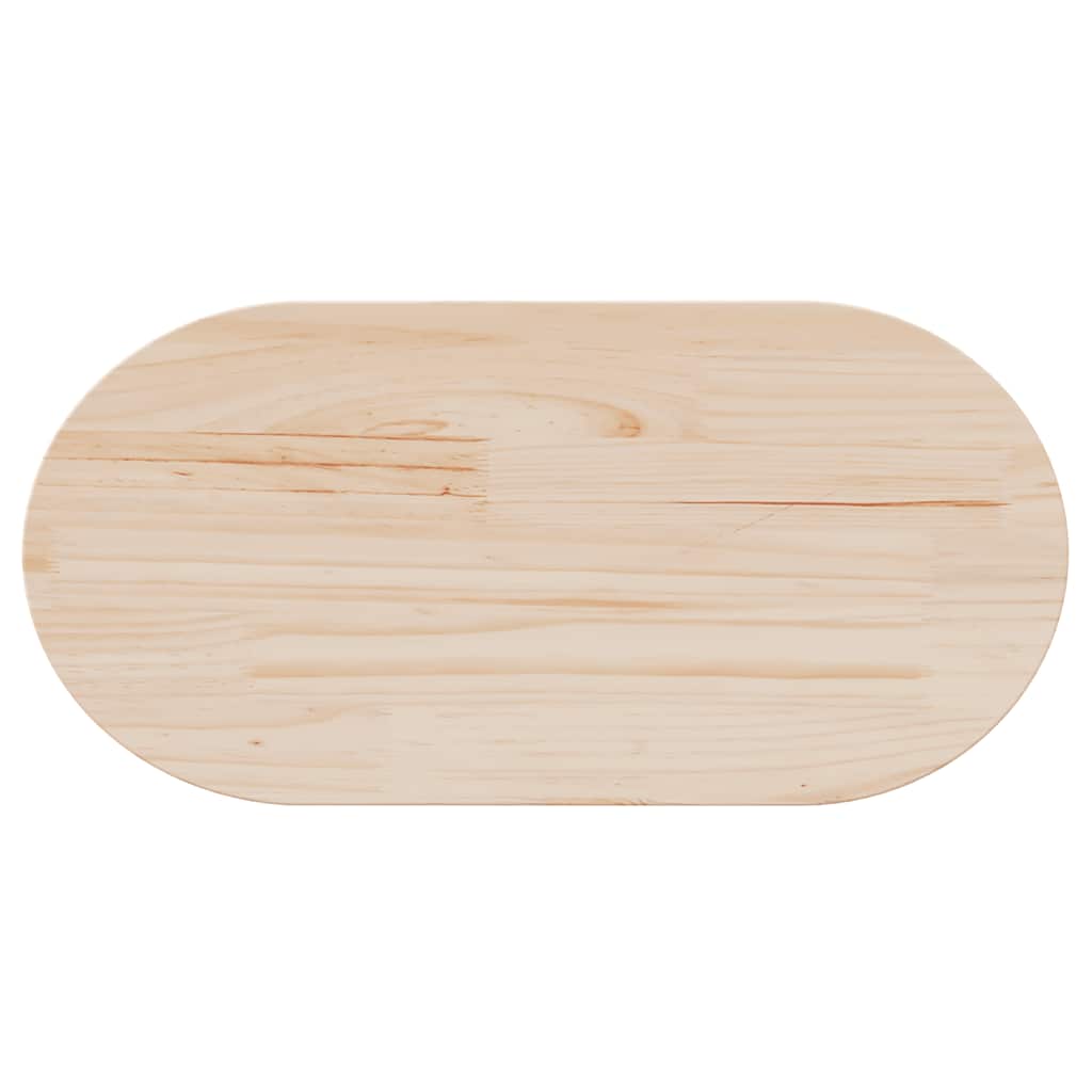 vidaXL Plateau de table 60x30x2,5 cm en pin massif Ovale