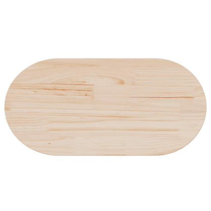 vidaXL Plateau de table 60x30x2,5 cm en pin massif Ovale