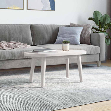 vidaXL Plateau de table Blanc 60x30x2,5 cm Pin Massif Ovale