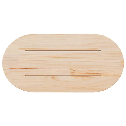 vidaXL Tischplatte Weiß 60x30x2,5 cm Massivholz Kiefer Oval