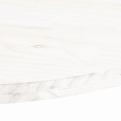 vidaXL Tischplatte Weiß 60x30x2,5 cm Massivholz Kiefer Oval