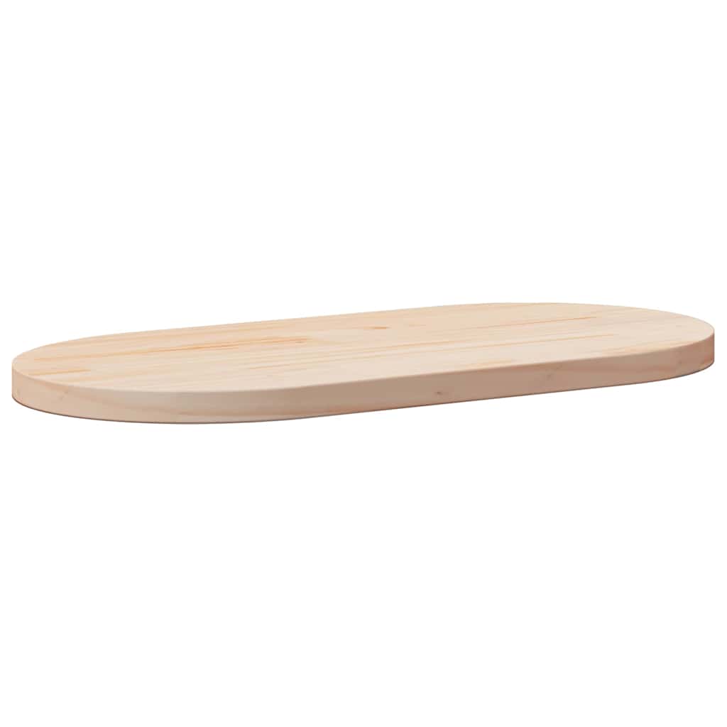 vidaXL Dessus de table 80x40x2,5 cm Bois de pin massif Ovale
