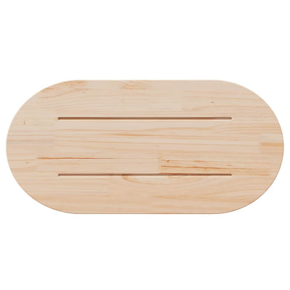 vidaXL Dessus de table 80x40x2,5 cm Bois de pin massif Ovale