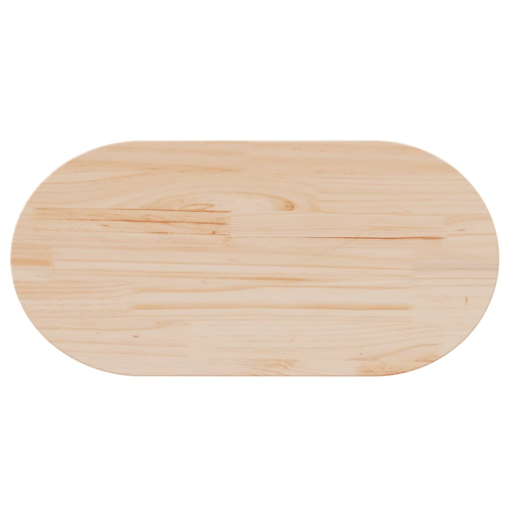 vidaXL Tischplatte 90x45x2,5 cm Massivholz Kiefer Oval
