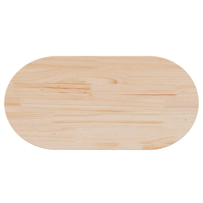 vidaXL Tischplatte 90x45x2,5 cm Massivholz Kiefer Oval