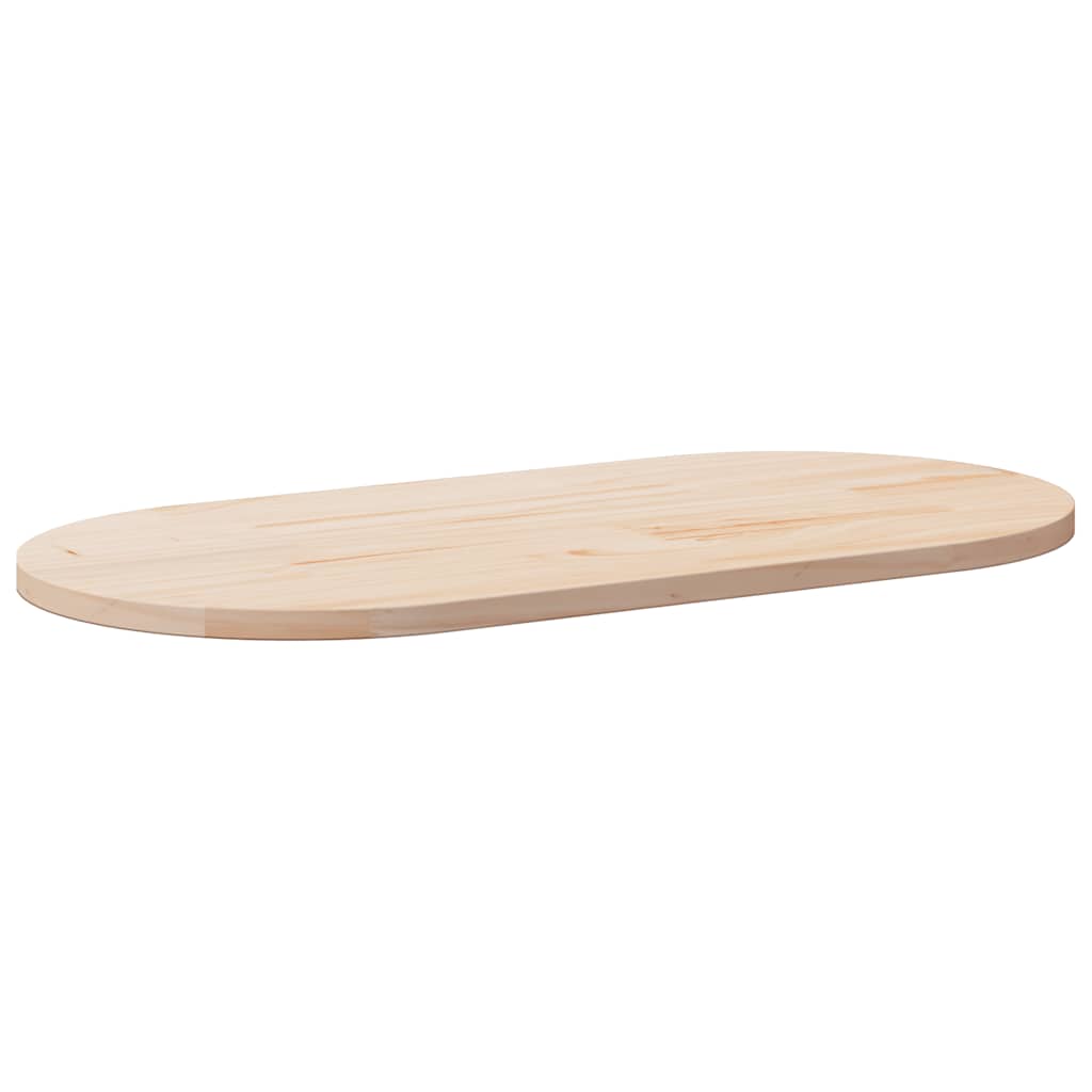 vidaXL Dessus de table 100x50x2,5 cm Bois de pin massif Oval