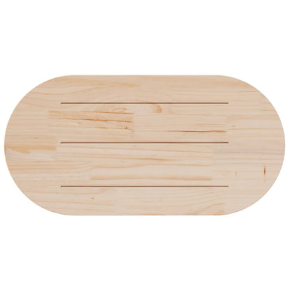 vidaXL Dessus de table 100x50x2,5 cm Bois de pin massif Oval