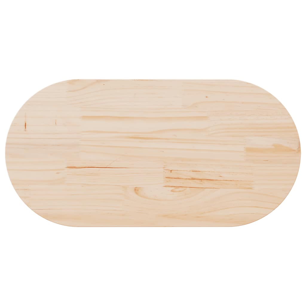 vidaXL Dessus de table 100x50x2,5 cm Bois de pin massif Oval