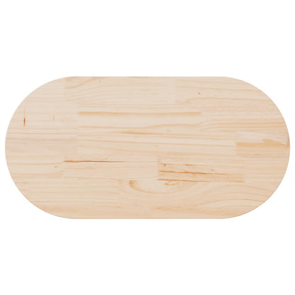 vidaXL Dessus de table 100x50x2,5 cm Bois de pin massif Oval