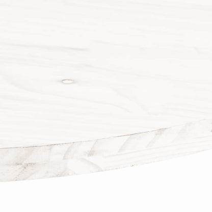 vidaXL Plateau de table Blanc 100x50x2,5 cm Bois de pin massif Ovale