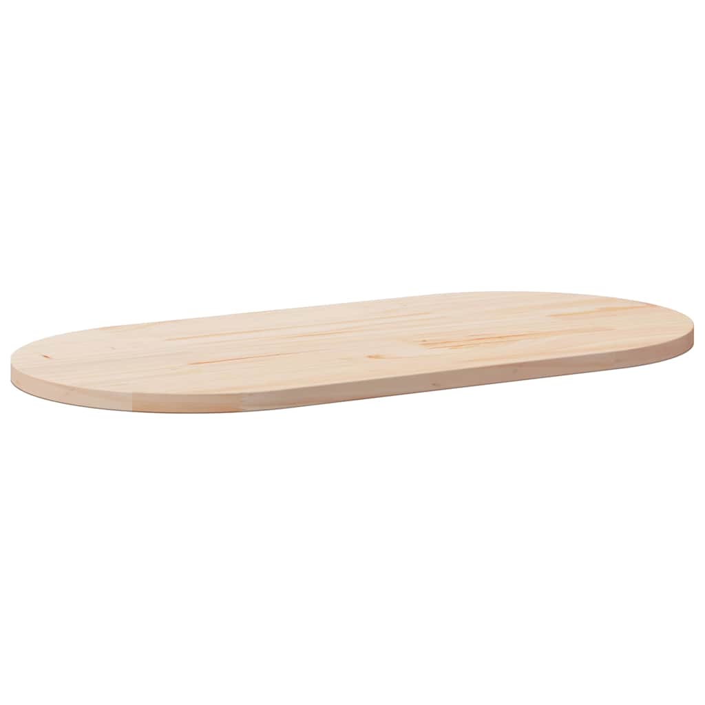 vidaXL Plateau de table 110x55x2,5 cm Bois de pin massif Ovale