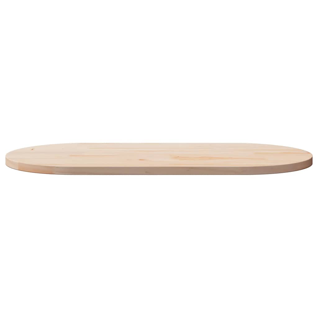vidaXL Plateau de table 110x55x2,5 cm Bois de pin massif Ovale
