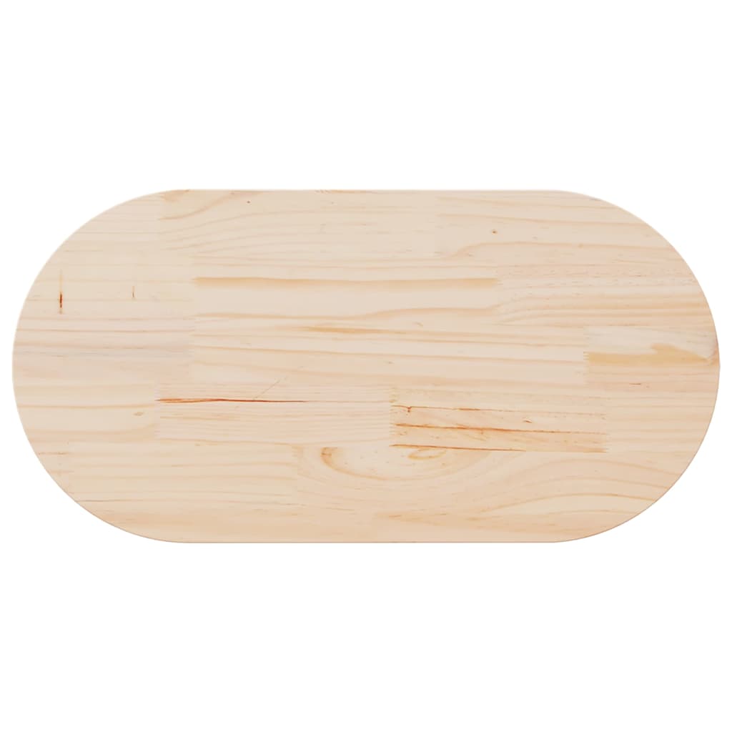 vidaXL Plateau de table 110x55x2,5 cm Bois de pin massif Ovale