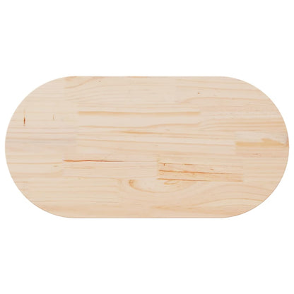 vidaXL Plateau de table 110x55x2,5 cm Bois de pin massif Ovale