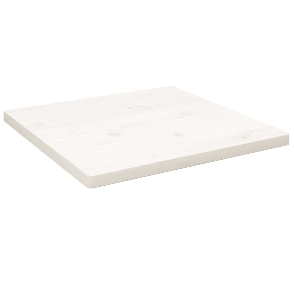 vidaXL Plateau de table Blanc 40x40x2,5 cm Bois de pin massif Carré