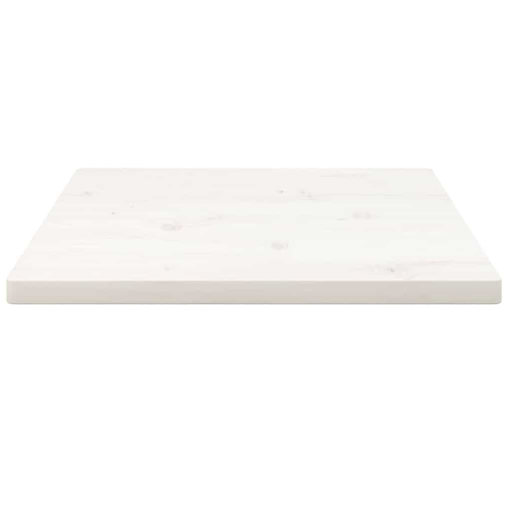vidaXL Plateau de table Blanc 40x40x2,5 cm Bois de pin massif Carré