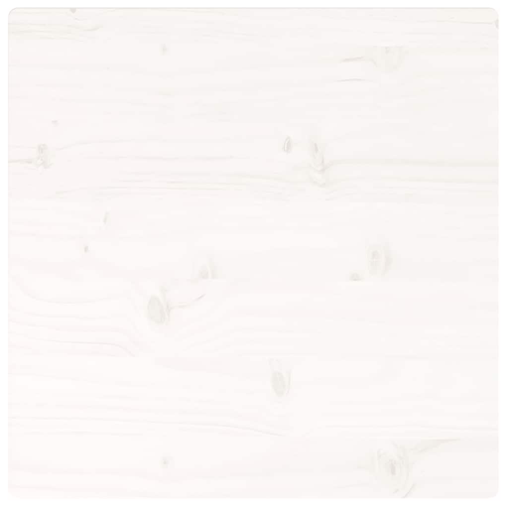 vidaXL Plateau de table Blanc 40x40x2,5 cm Bois de pin massif Carré