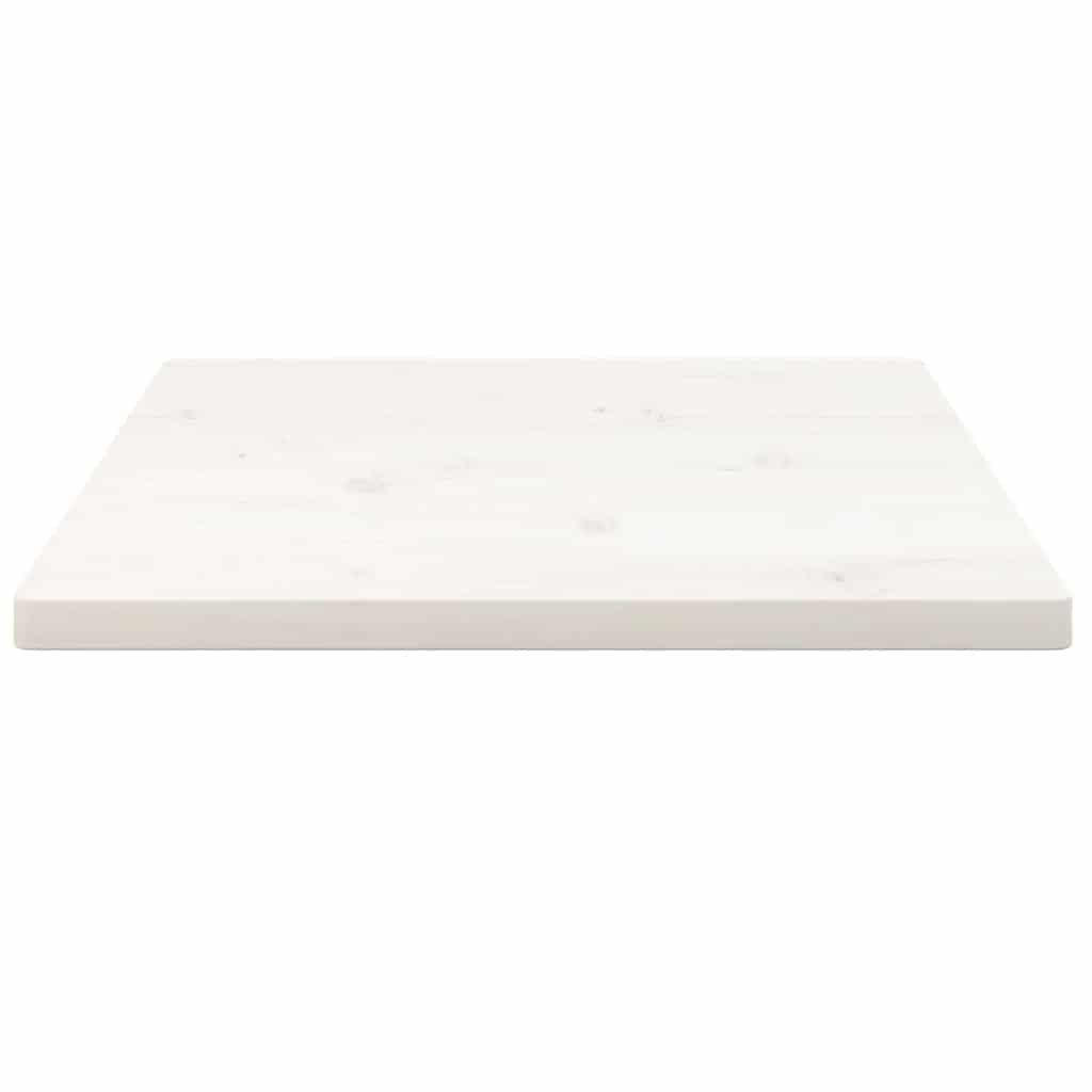 vidaXL Plateau de table Blanc 60x60x2,5 cm Bois de pin massif Carré