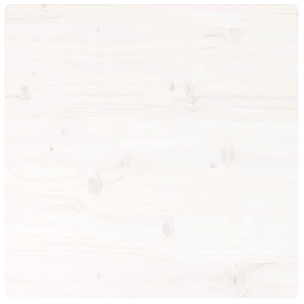 vidaXL Plateau de table Blanc 60x60x2,5 cm Bois de pin massif Carré